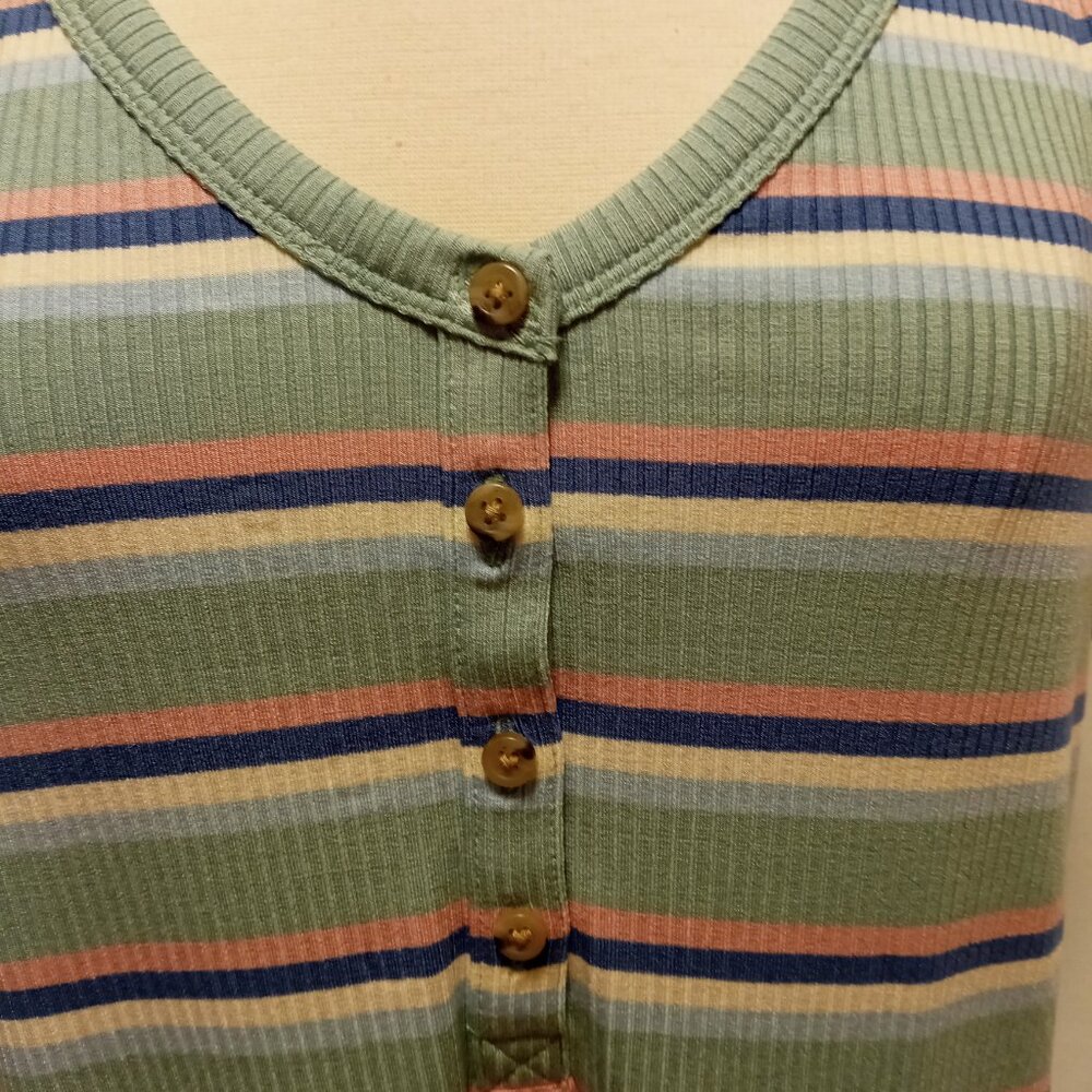 Ann Taylor Loft striped tank maxi dress sz L NWT /B21 - Picture 3 of 6